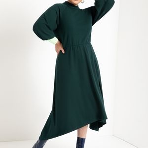 New Eloquii Mock Neck Dress w/ Contrasting Cuffs